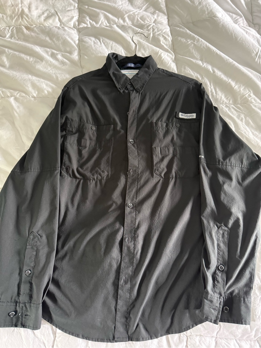 Columbia Men's Black PFG Tamiami Long Sleeve Shirt